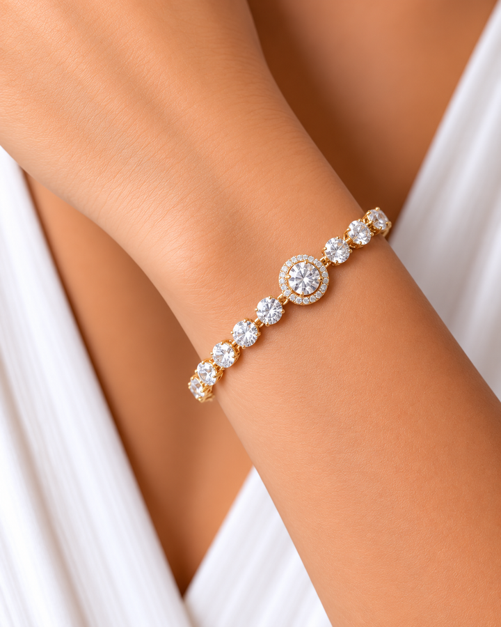 Kiara Crystal Diamond Drop Bracelet