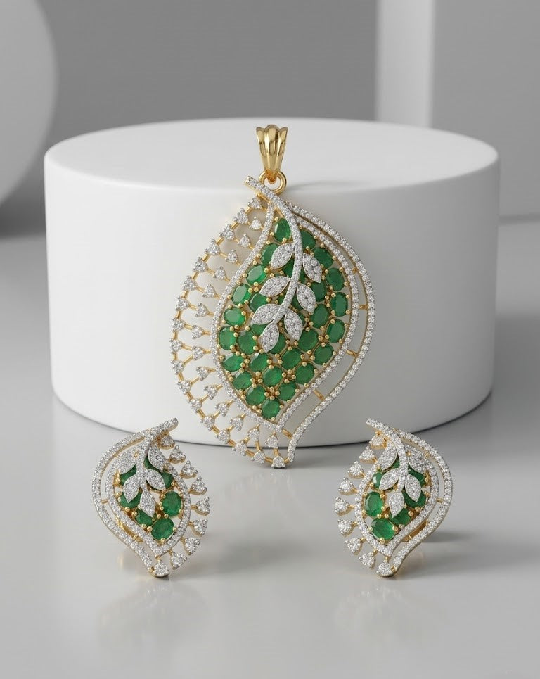 Ruhani Gulnaar Screw Pendant Set