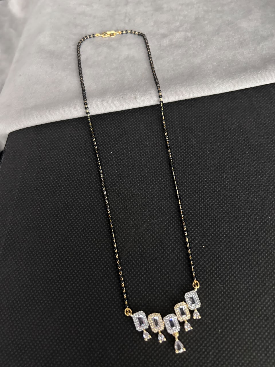18 Inch Blush Crystal Drop Mangalsutra Set