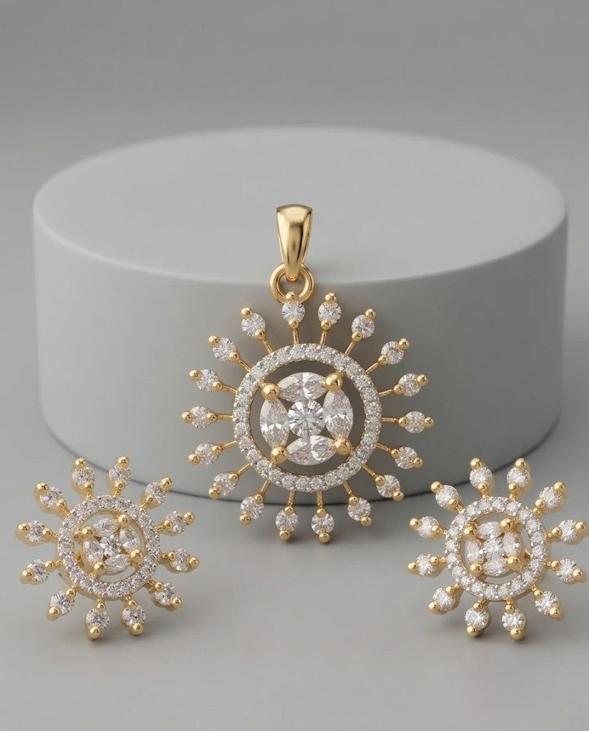 Suryanshi Sparkle Pendant Set