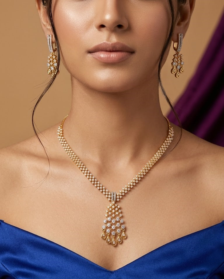Varnika Diamond Drop Necklace Set