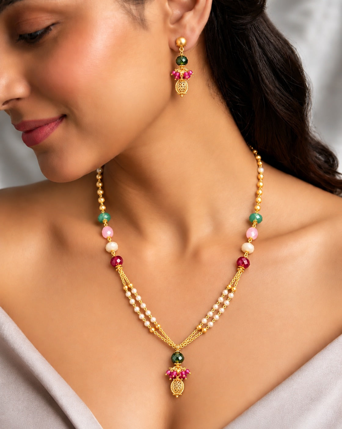 Royal Beaded Mala Set