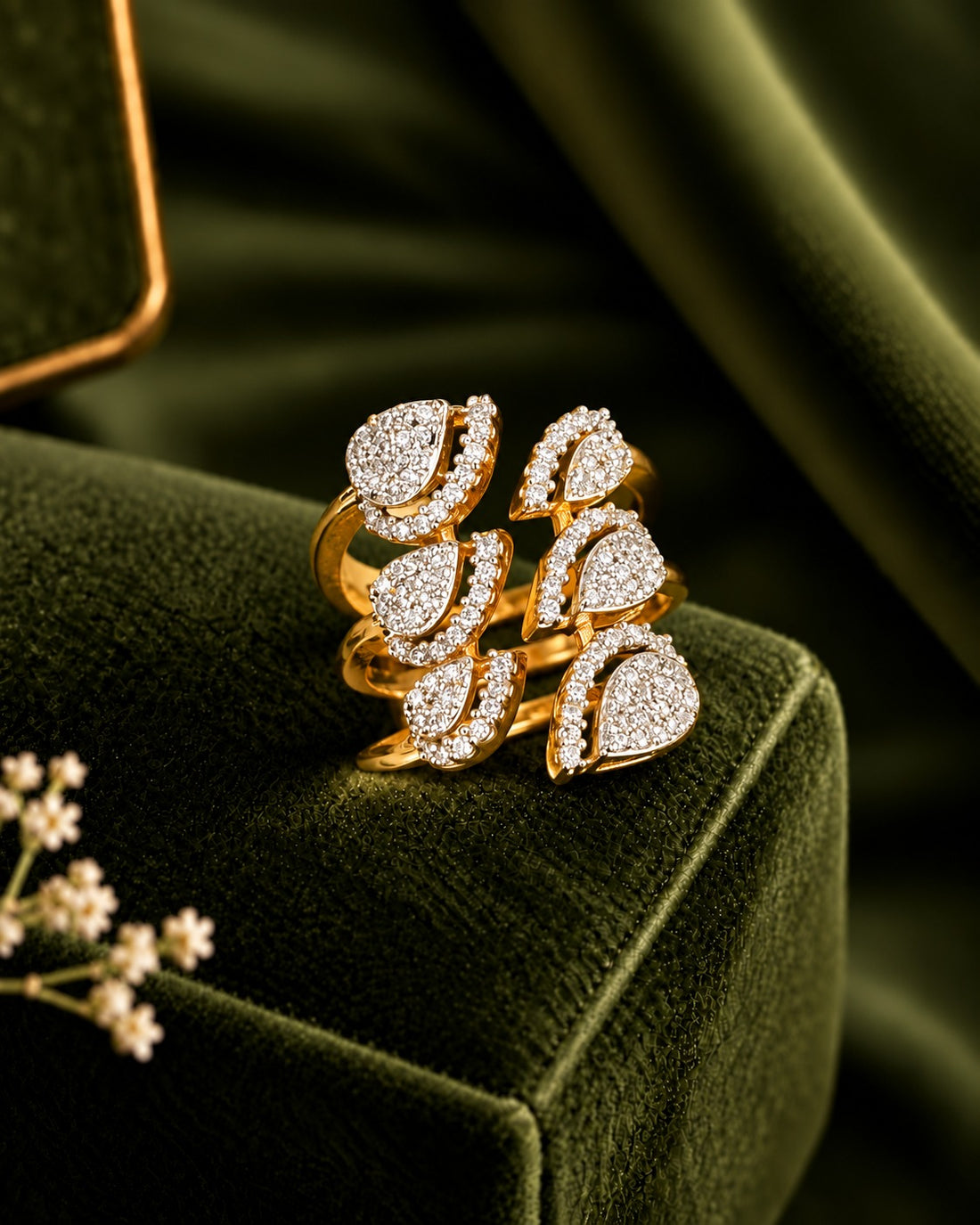 Veylora Petal Cluster Adjustable Ring