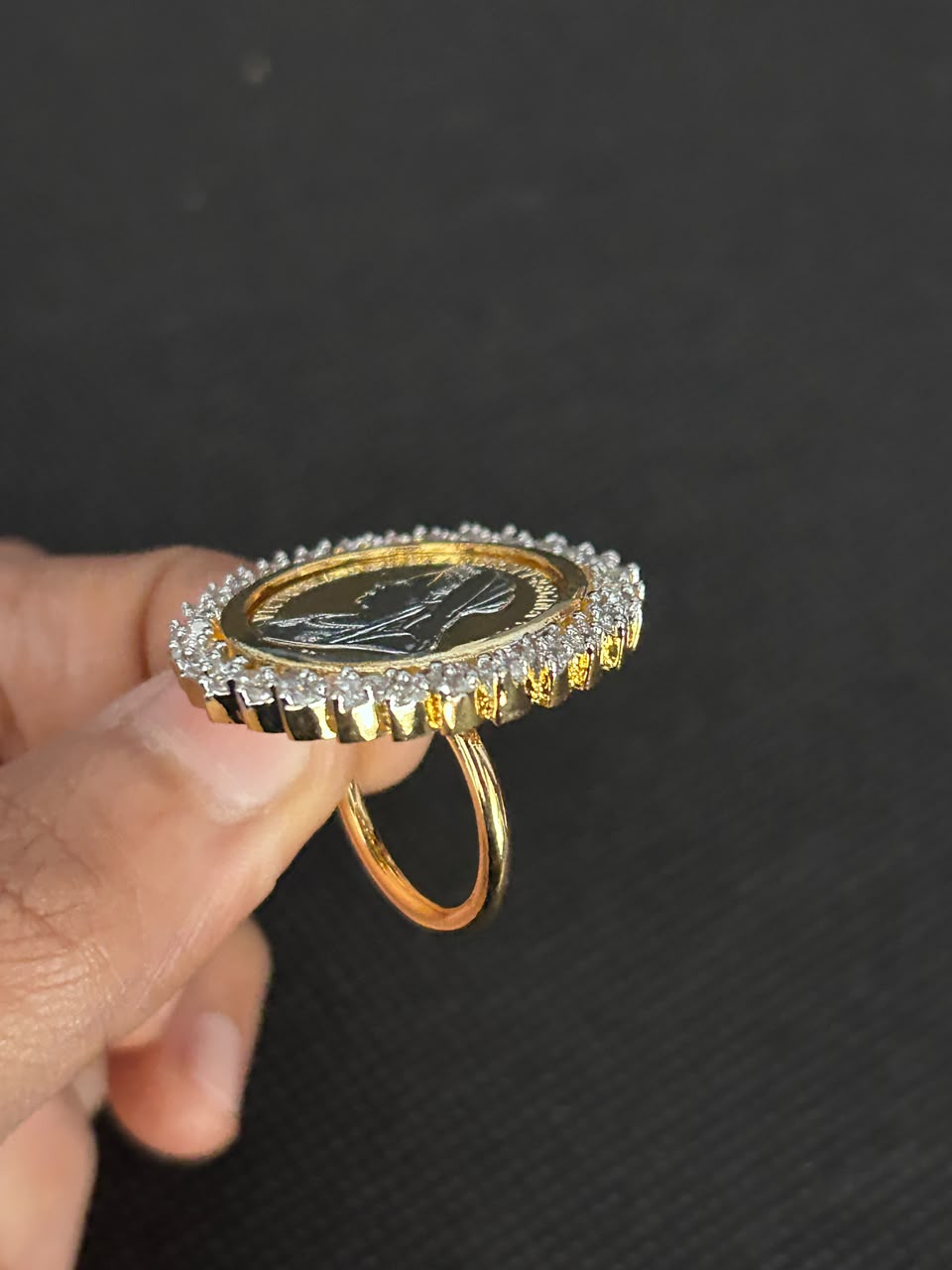 Regalia Coin Halo Statement Ring