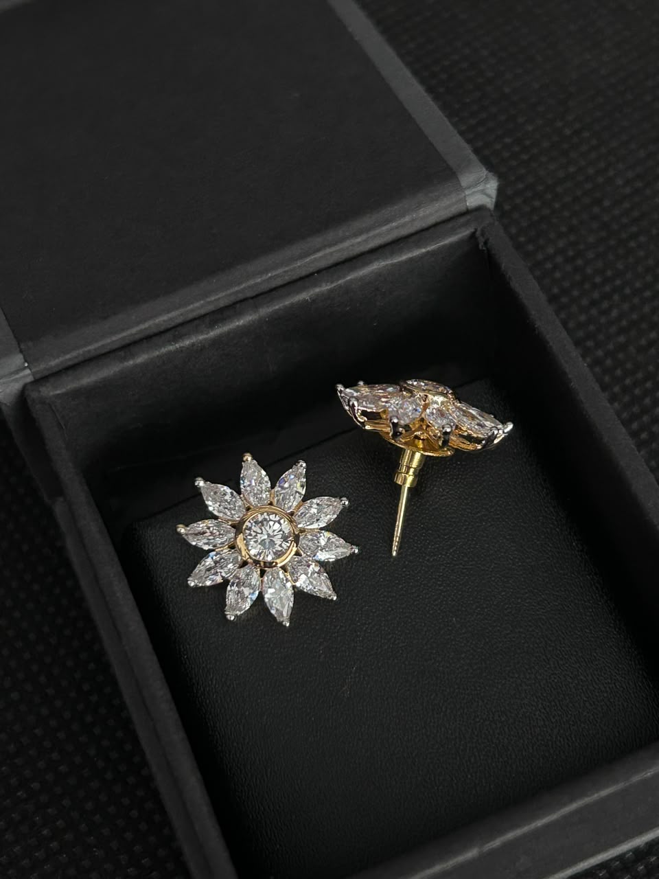Florina Marquise Bloom Diamond-Look Stud Earrings
