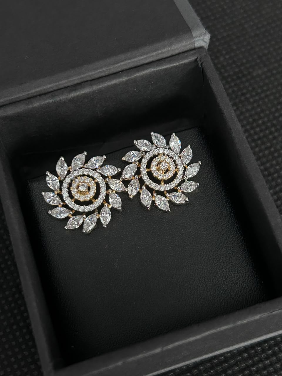 Solenne Marquise Halo Diamond-Look Stud Earrings