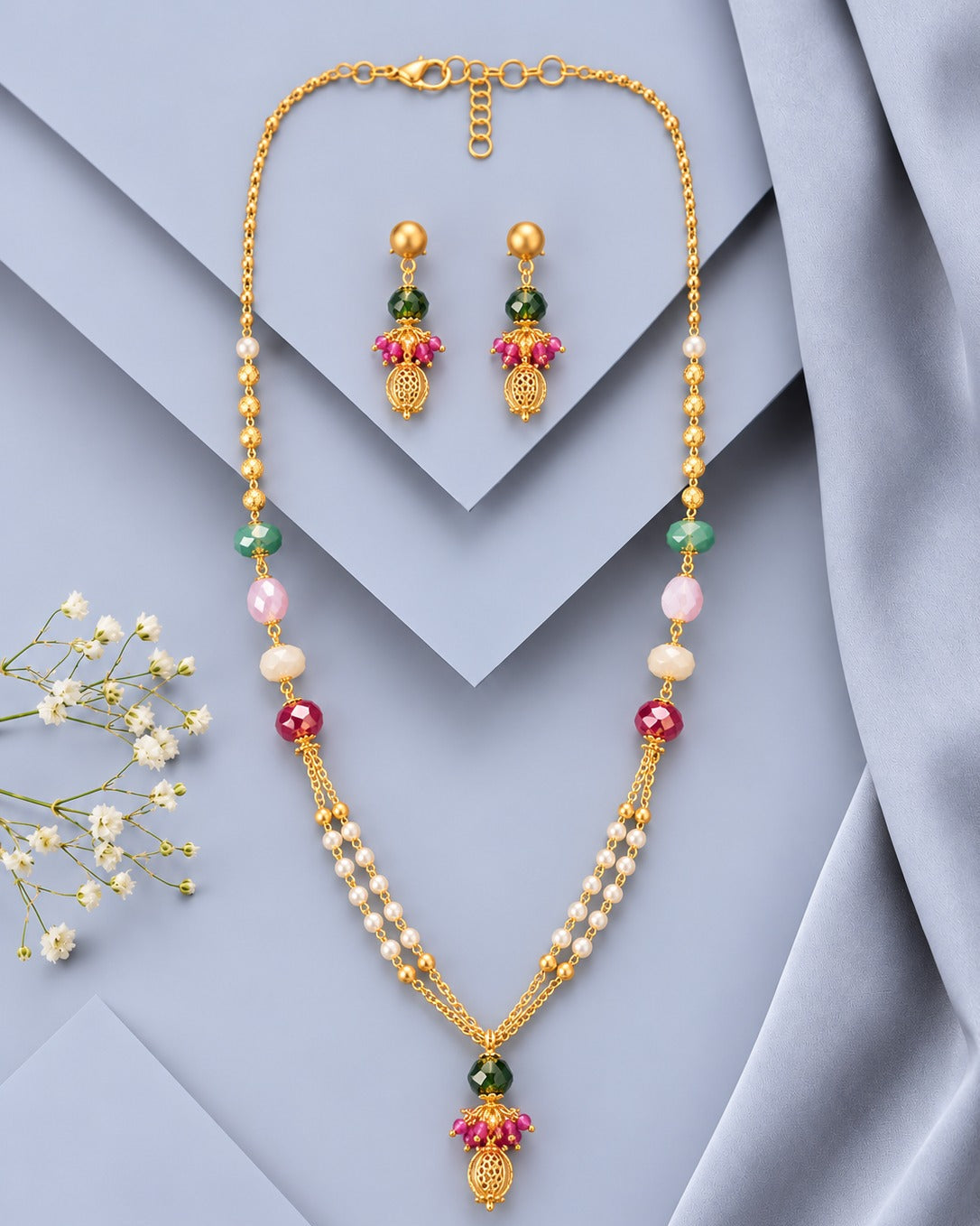 Royal Beaded Mala Set