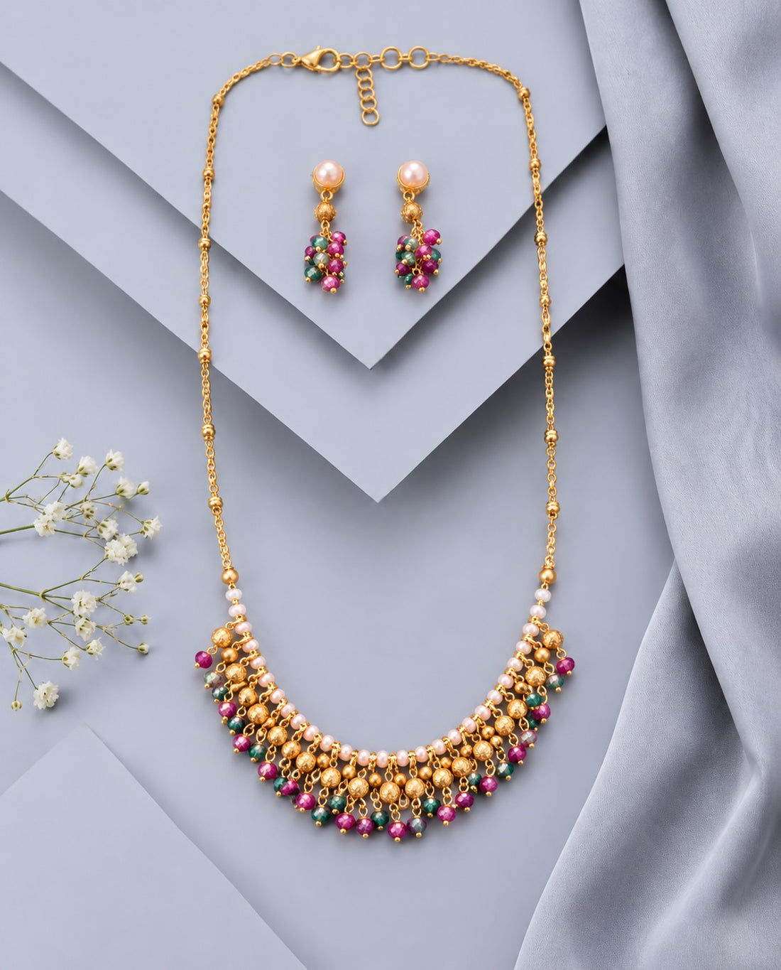 Gulnaar Beaded Designer Mala Set