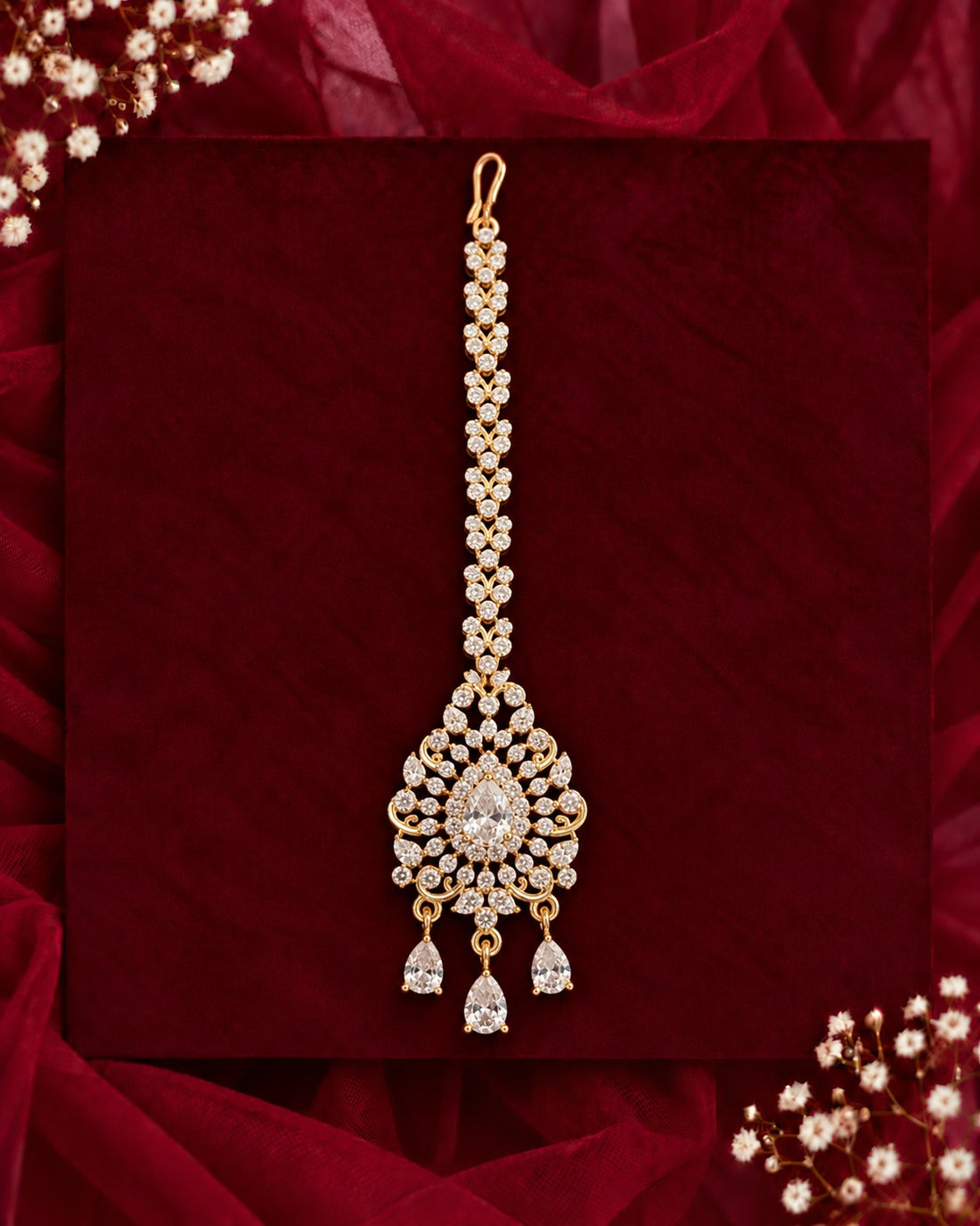 Royal Teardrop Bridal Maang Tikka