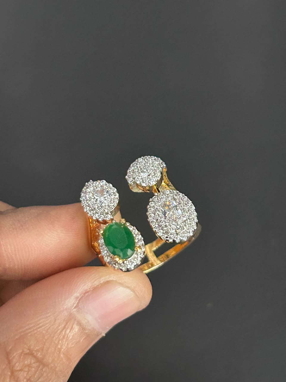 Seraphina Twin Halo Adjustable Ring