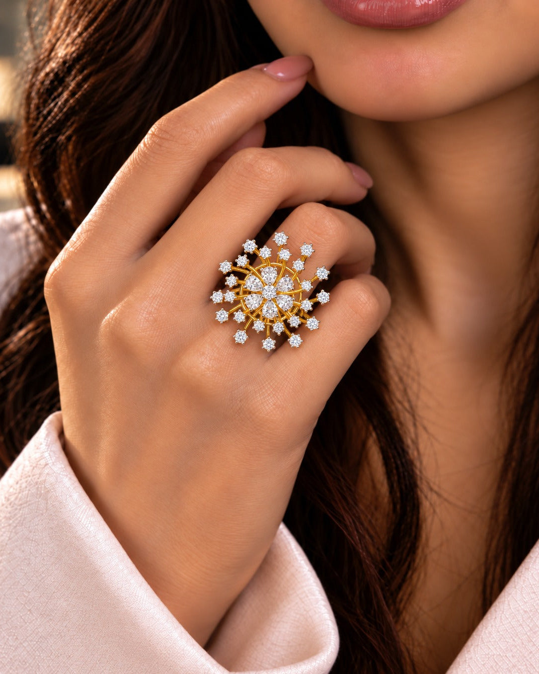 Asteria Firework Adjustable Statement Ring
