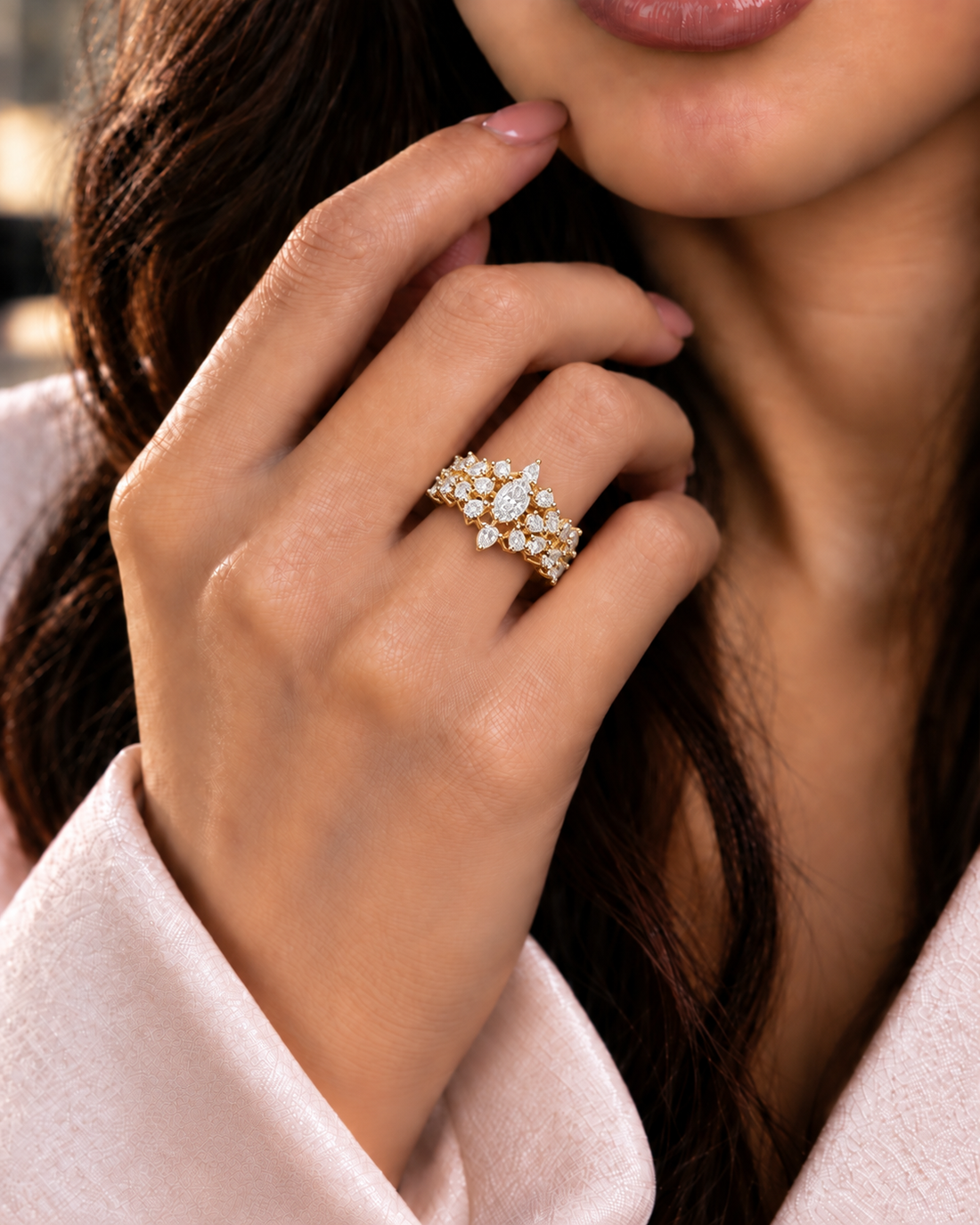 Kyara Oval Bloom Adjustable Ring