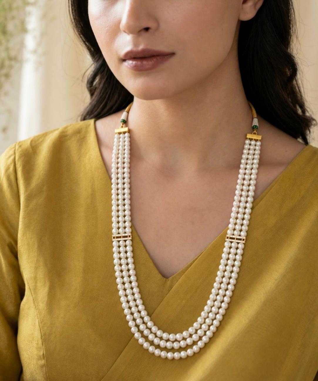 Saumya Layered Pearl Mala – 24 Inch