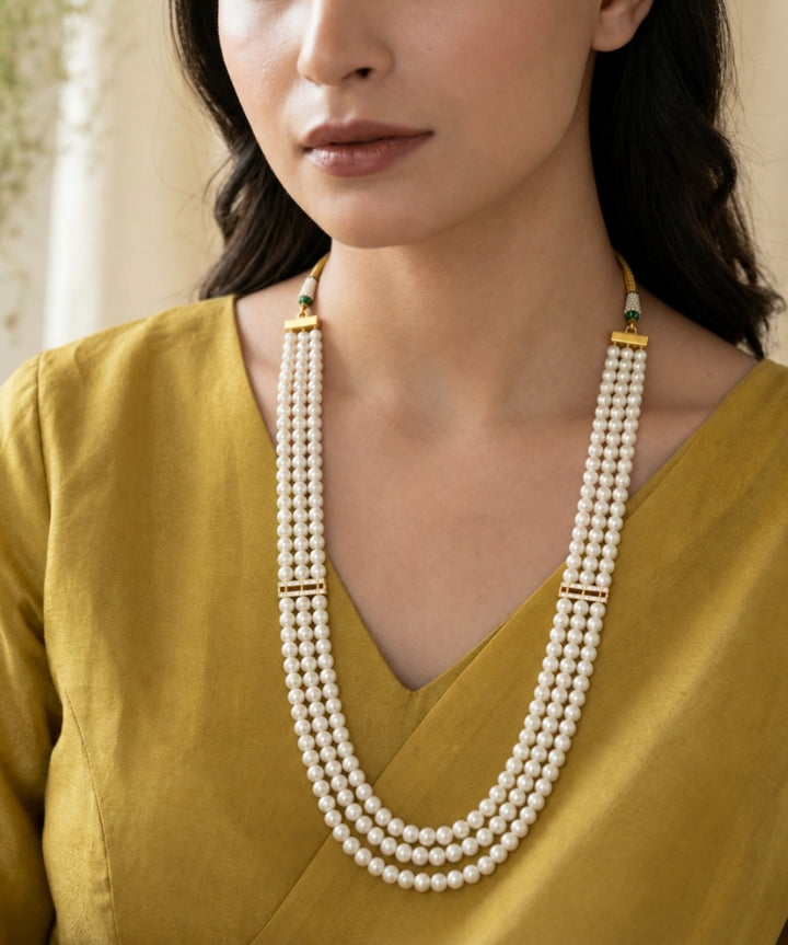 Saumya Layered Pearl Mala – 24 Inch