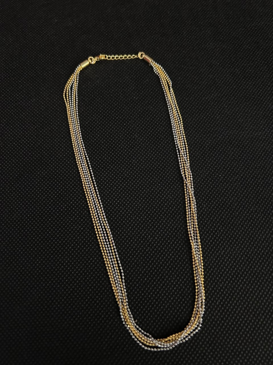 Aurelia Two-Tone Multi-Layer Italian Chain Necklace