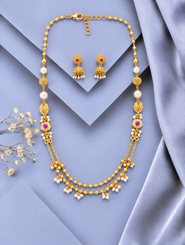 Antique Pearl Layered Mala Set