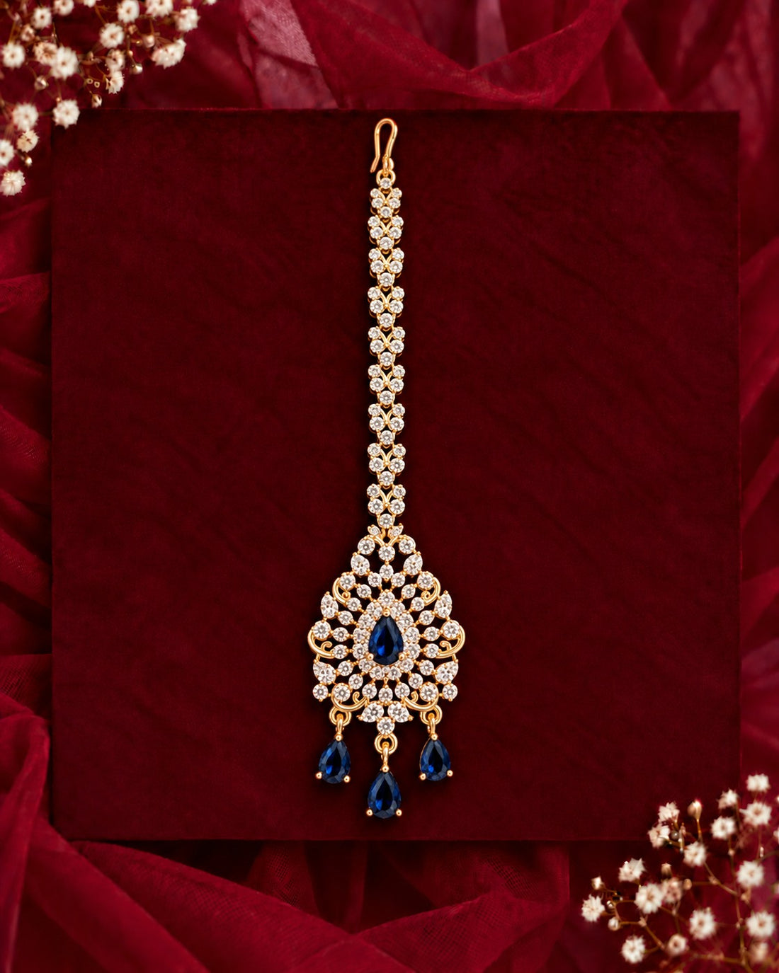 Royal Teardrop Bridal Maang Tikka