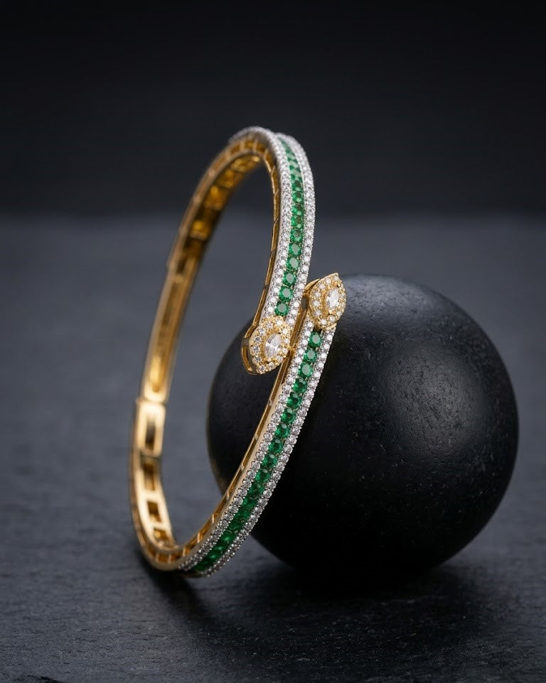 Aarivya Diamond Elegance Openable Kada Bracelet for Women