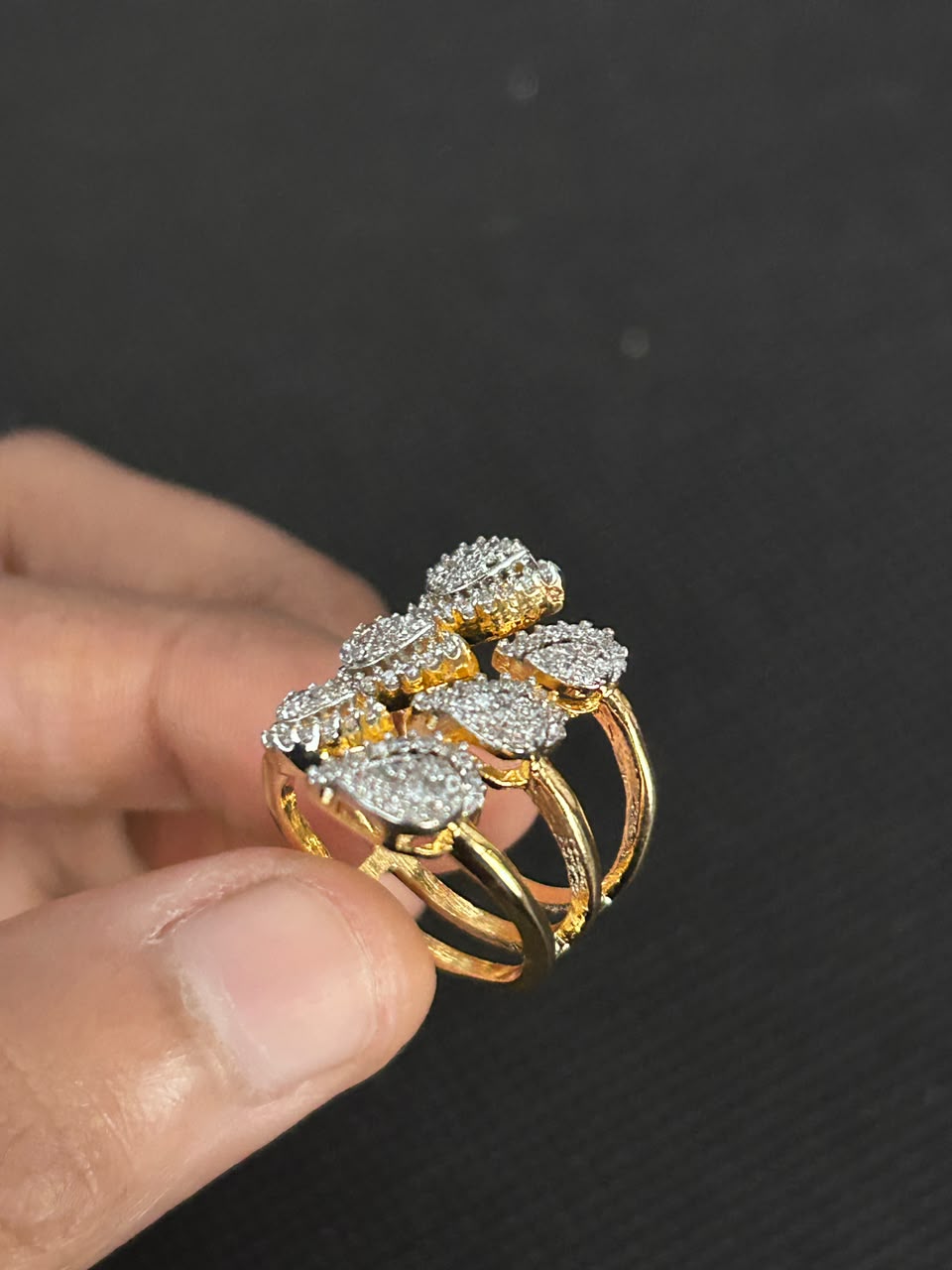 Veylora Petal Cluster Adjustable Ring