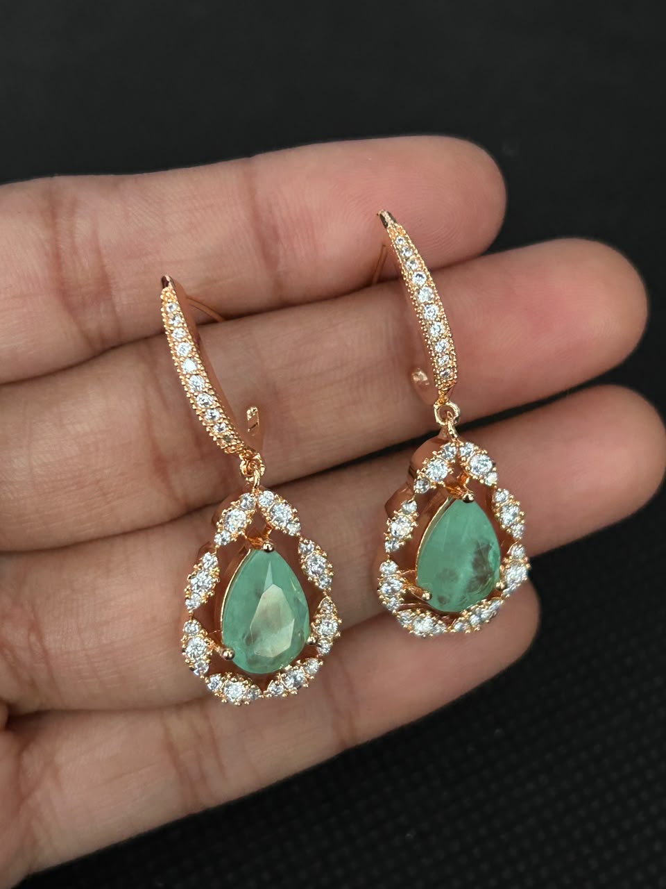 Solid Luxe Teardrop Halo Earrings