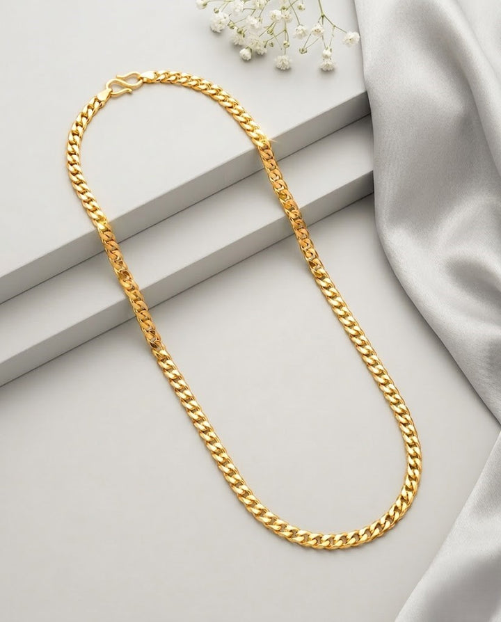 Premium Gold Finish Cuban Link Daily Wear Chain for Men & Women