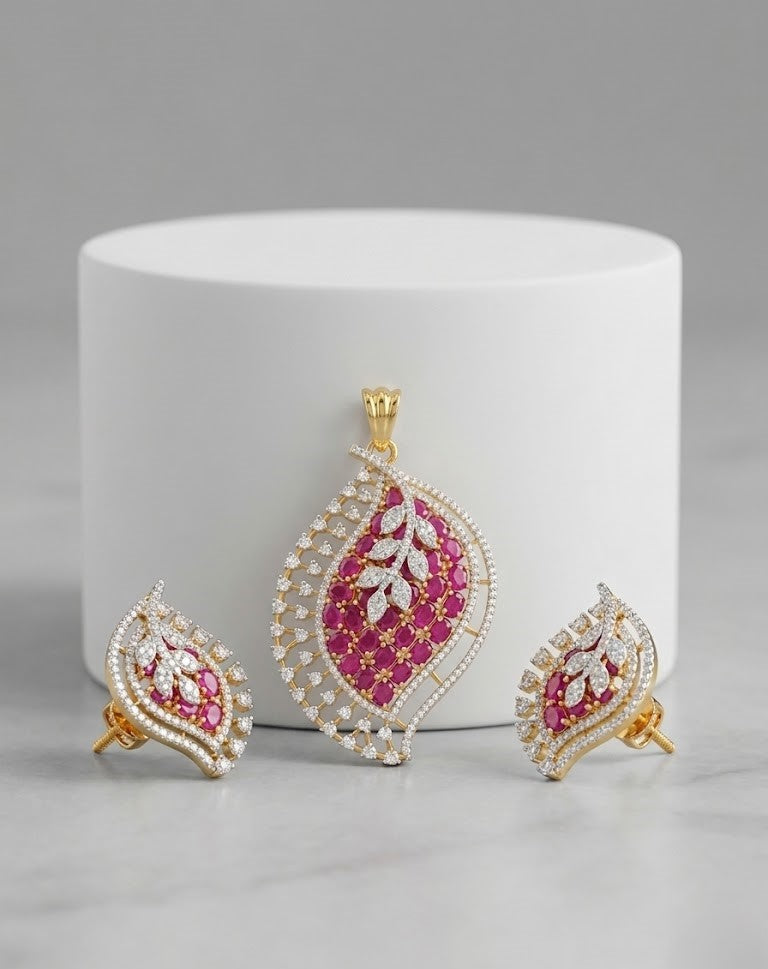 Ruhani Gulnaar Screw Pendant Set