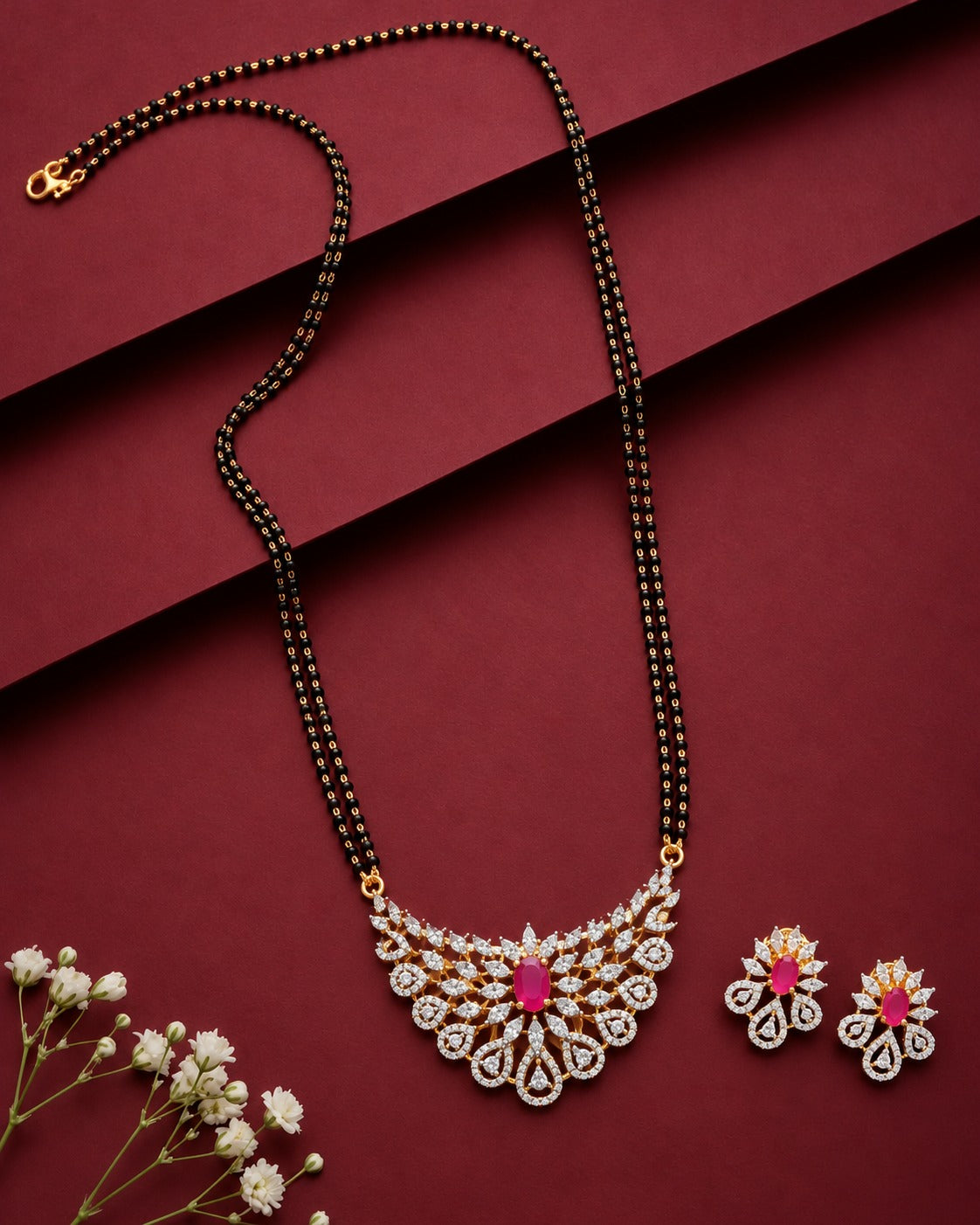 Shanaya Peacock Fan Mangalsutra Set – 24 Inch