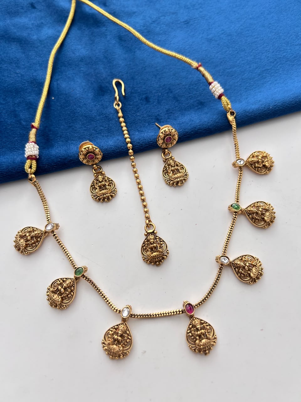 Heritage Temple Drop Necklace Set