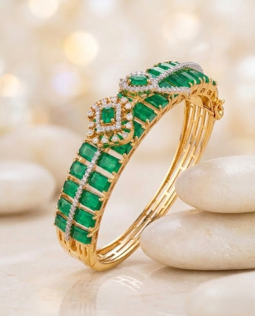 Aarunya Midnight Royale Openable Kada Bracelet for Women