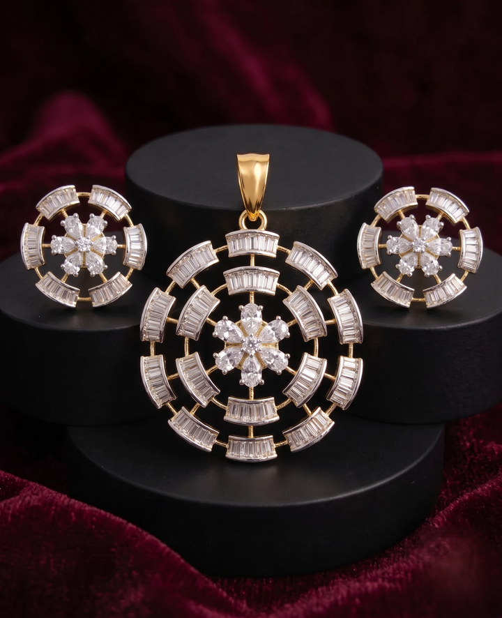 The Aarika Radiance AD Pendant Set is designed to make every occasion sparkle.