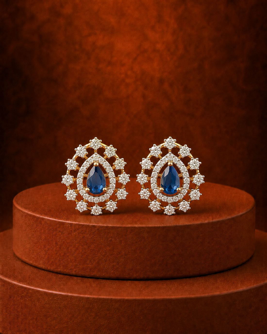 Aurelia Teardrop Diamond-Look Stud Earrings – 3 Colors