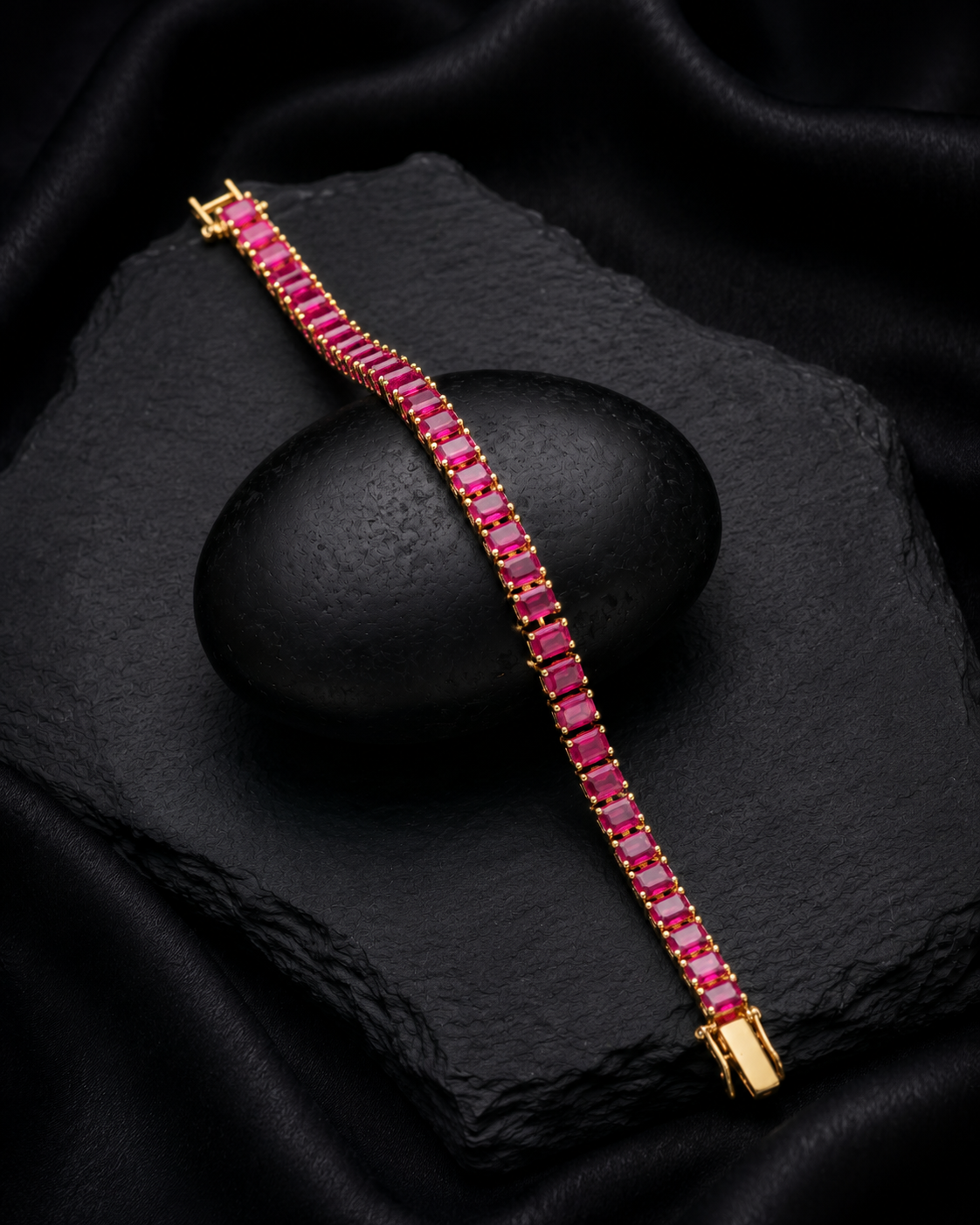 Kiara Baguette Stone Openable Bracelet
