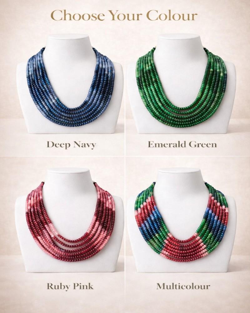 Onyx Beads Multi Layer 4 Variants Necklaces - Beads Semi Precious