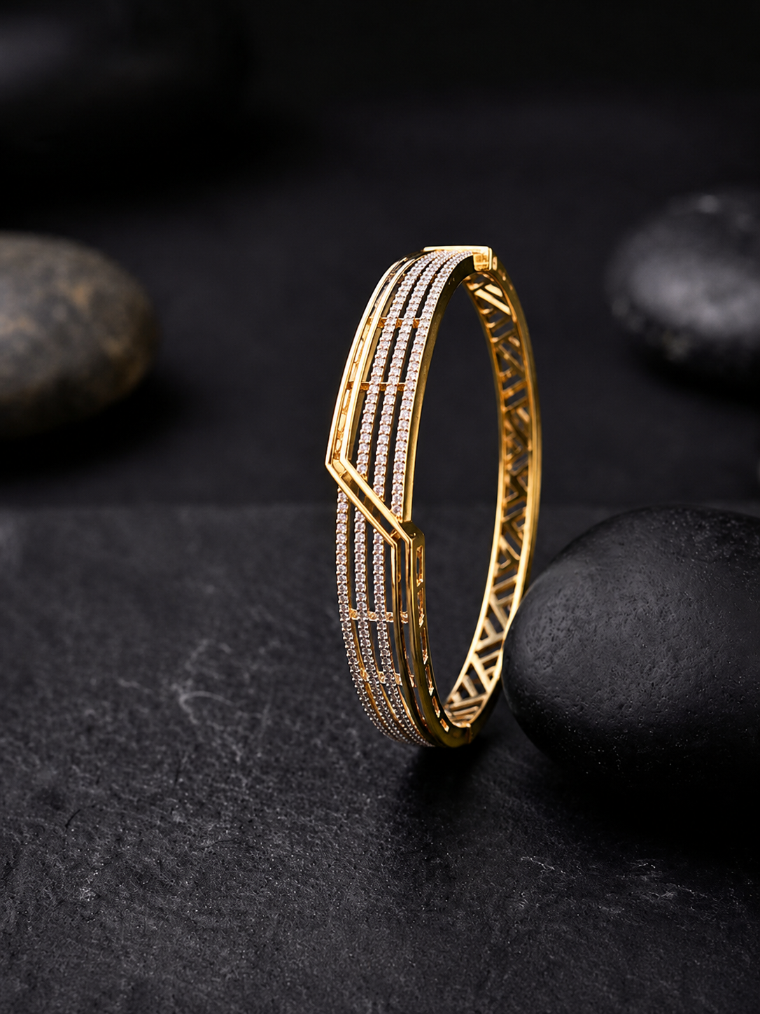 Imperia Luxe Gold-Plated Crystal   Premium Bracelet for Women