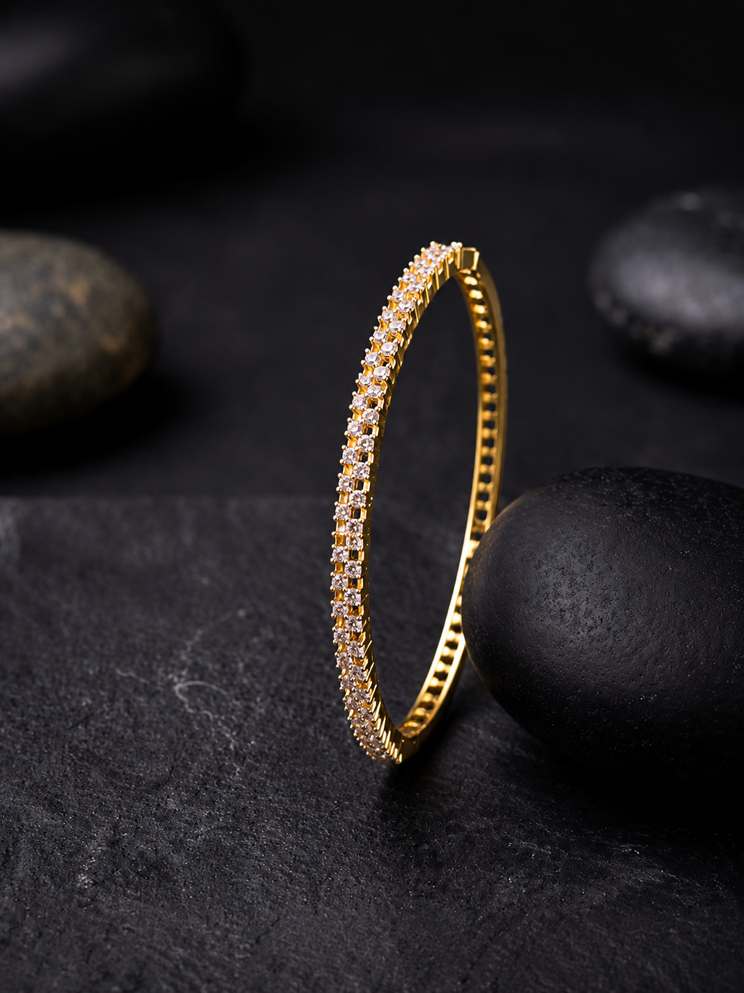 Celeste Halo Gold Diamond  Elegant Daily Wear Bracelet  for Women