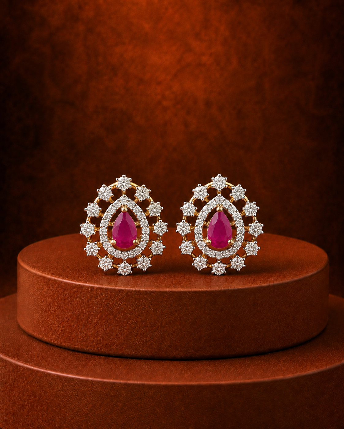 Aurelia Teardrop Diamond-Look Stud Earrings – 3 Colors