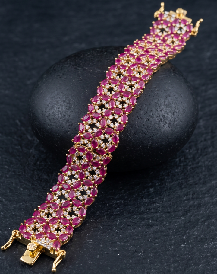 Ruhani Ruby Blossom Bracelet