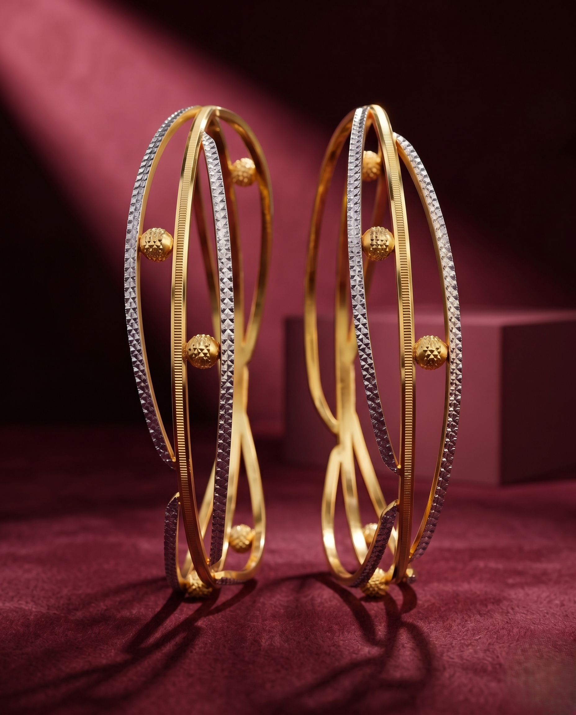 Dual Tone Designer Bangles for Women