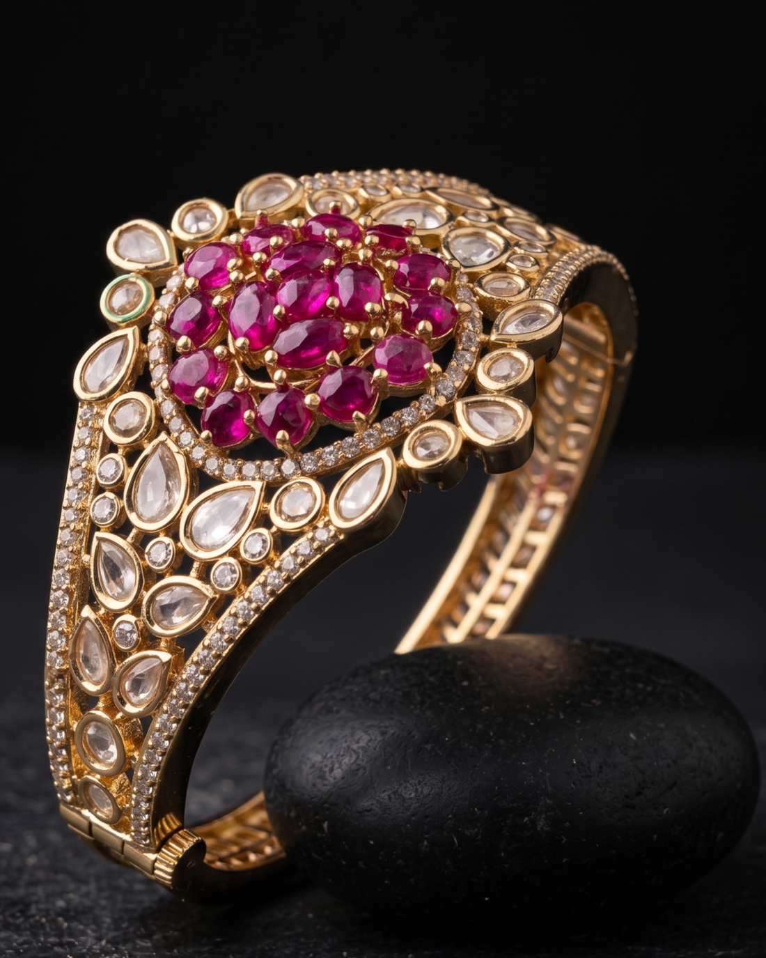 Raktima Kundan Royale Traditional  Openable Bracelet  for Women