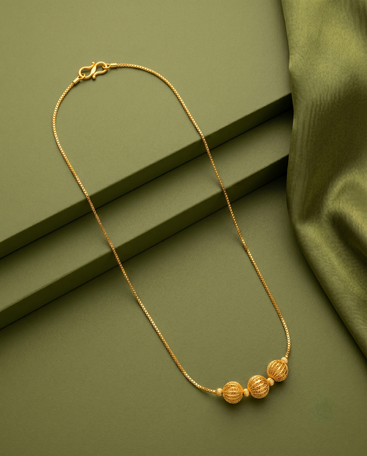 Elegant Trio Pearl Daily Wear Chain for Women