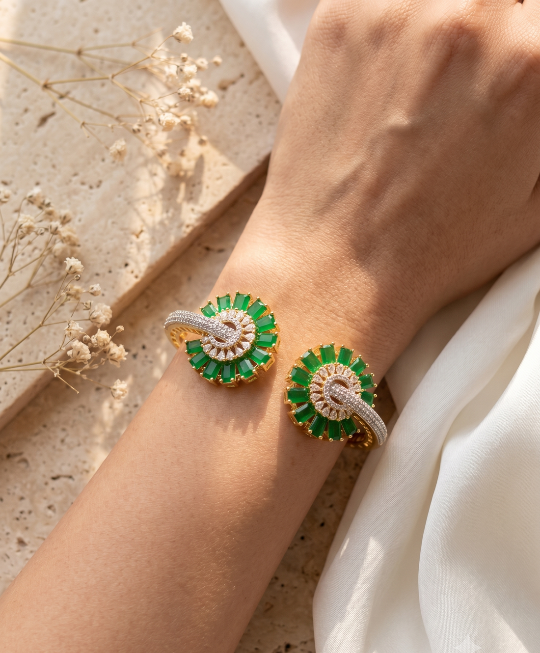 Zariya Elegance Kada Stone Designer Kada for Women