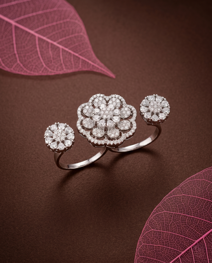 Florielle Radiance Adjustable Bloom Ring – Fit for All Fingers
