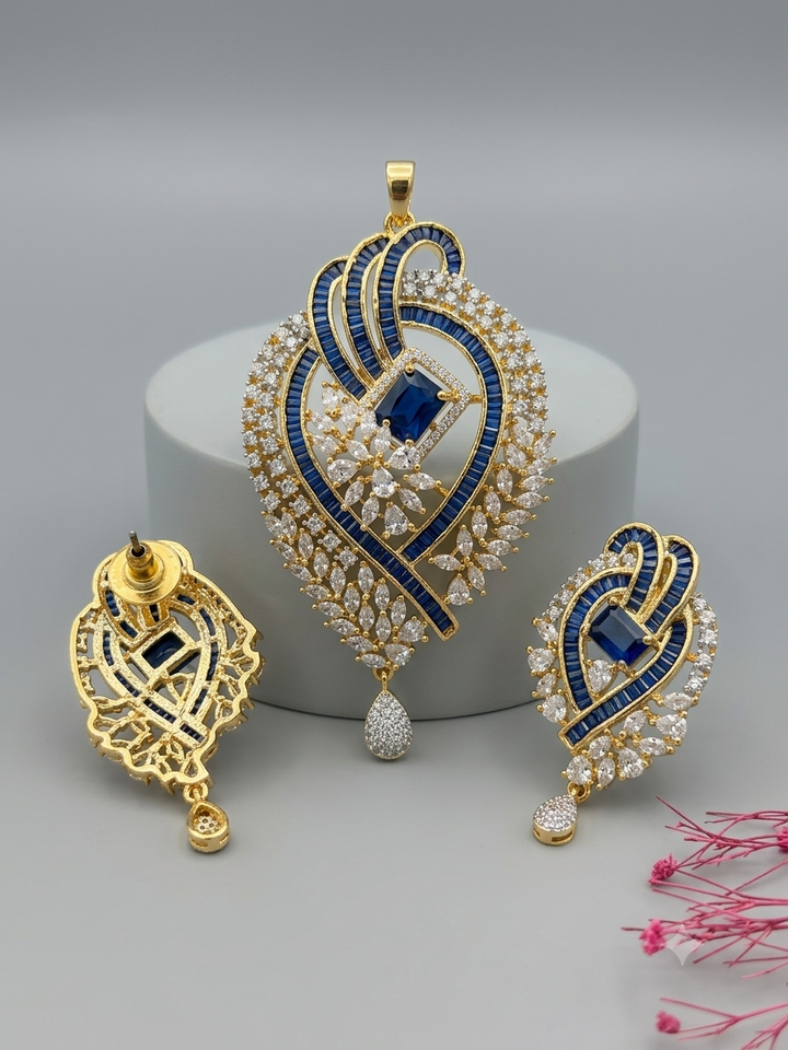 Ruhani Gulnaar Pendant Set