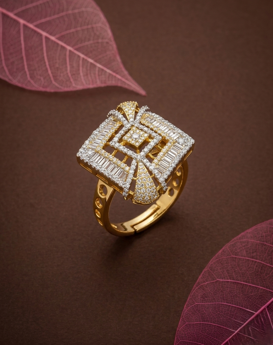 Ruby Royale Luxe Adjustable Ring for Women