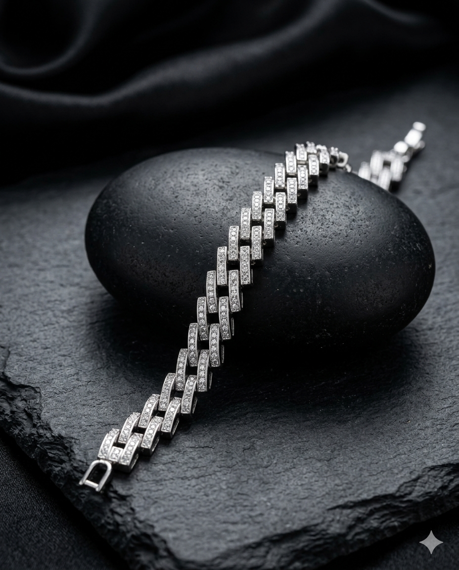 Yashika Dual Tone Crystal Link Bracelet