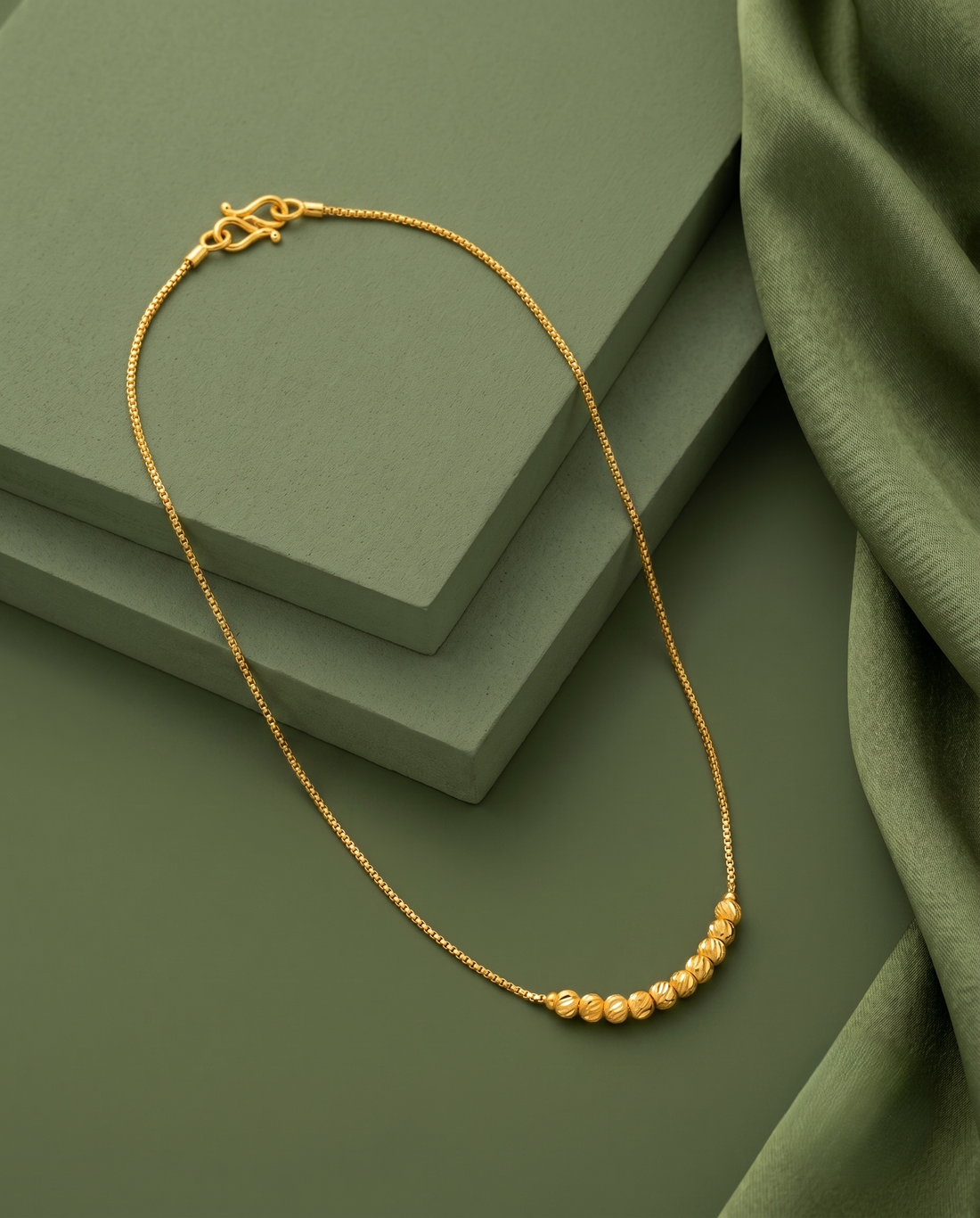 Minimal Gold Bead Daily Wear Chain for Women