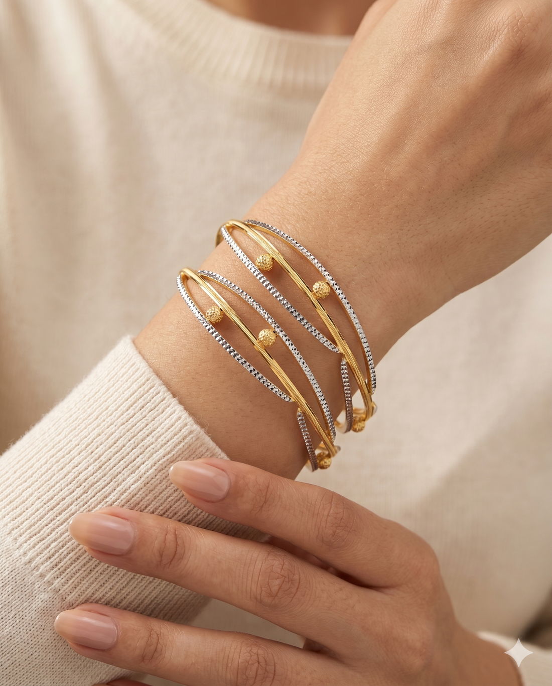 Dual Tone Designer Bangles for Women