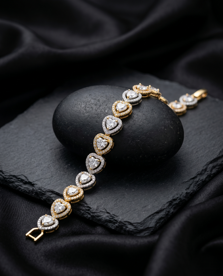 Heart Diamond Bracelet for Women