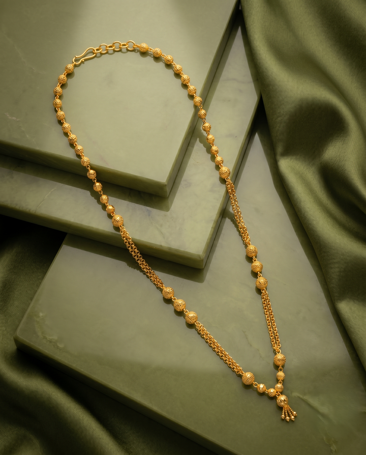 Layered Gold Finish Daily Wear Chain for Women