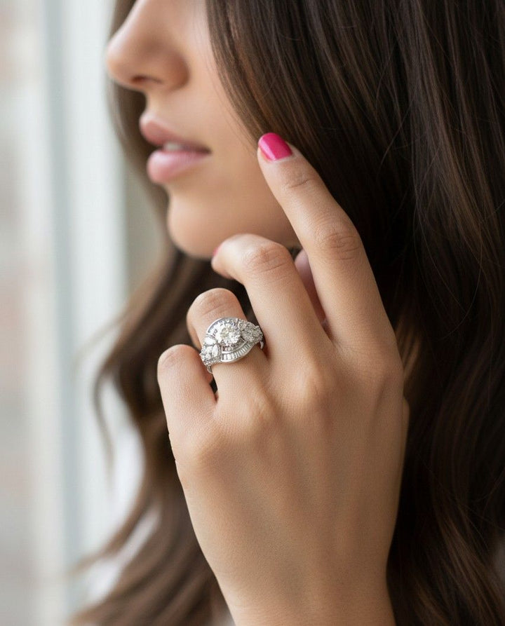 Adjustable Designer Statement Ring for Women – Gold & Silver Finish